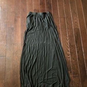 Olive green Maxi Skirt
